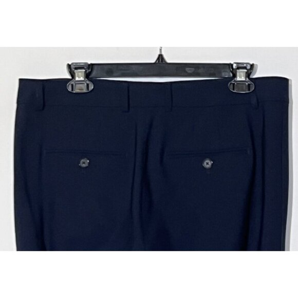 Vince Coastal Navy Blue Stretch Wool Dress Ankle Crop Pants Trousers - Picture 10 of 12